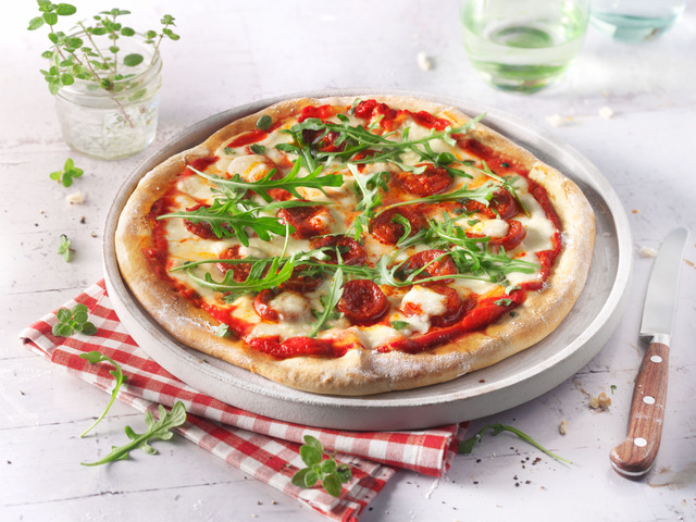 Rezept Pizza Diabolo mit scharfer Chorizo